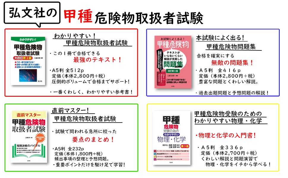 わかりやすい！甲種危険物取扱者試験 | 弘文社